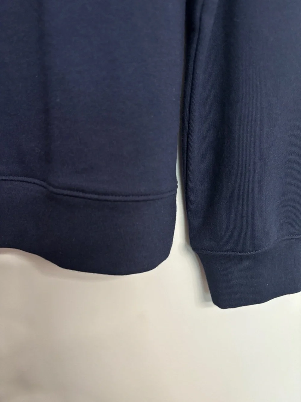 Talbots Navy Crewneck Sweater with Striped Heart Applique S Small NWT Americana - Picture 5 of 6